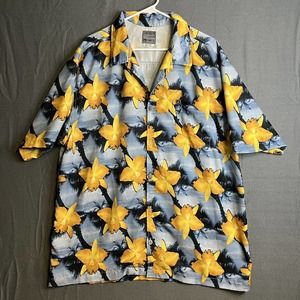 Quicksilver International Supply Button‎ Up Shirt Short Sleeve Mens XL Hawaiian